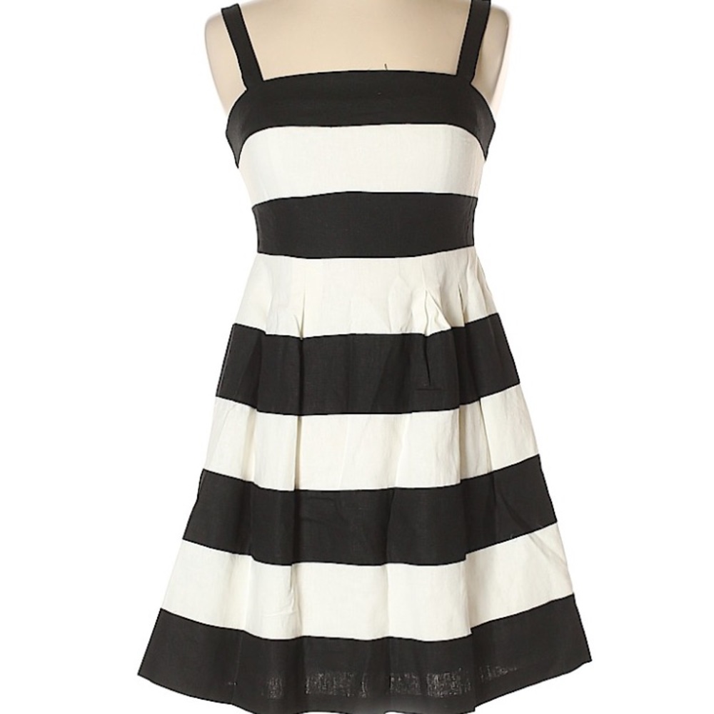 Black and White Striped Dress